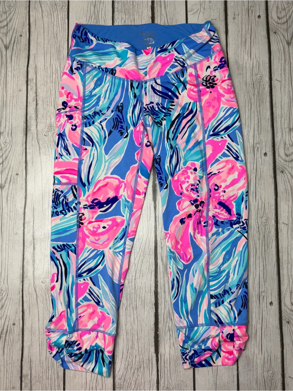 Lilly Pulitzer Women's S Farah Weekender Crop Leggings Hypes And Stripes